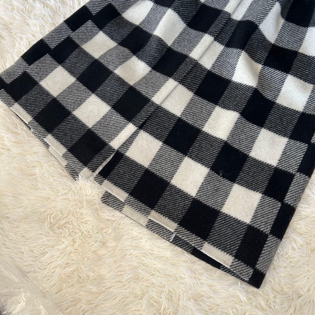 美品✨ダイアグラム　ウール　チェック　ロングコート　グレースコンチネンタル