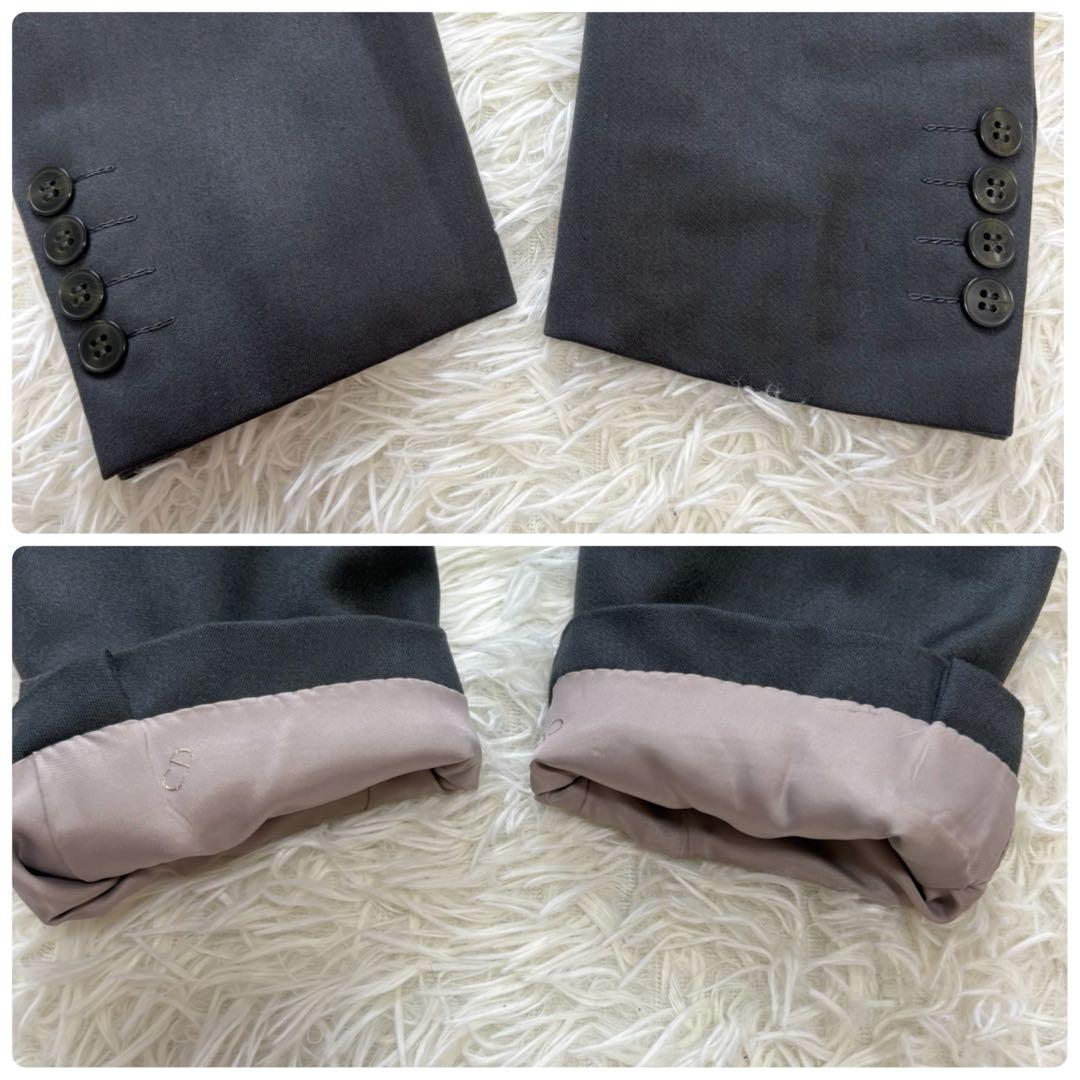 【美品】Christian Dior ダブル セットアップスーツ グレー 無地