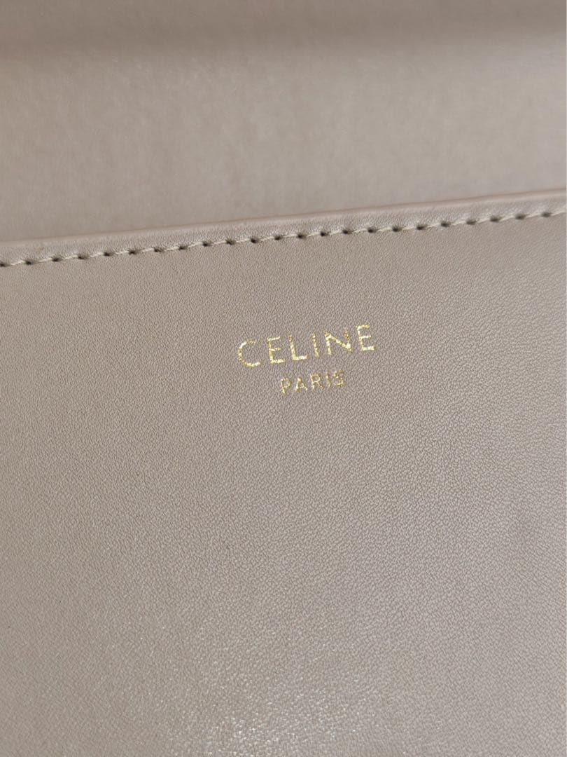 CELINE セリーヌ トリオンフ フラップ 長財布 グレージュ　美品