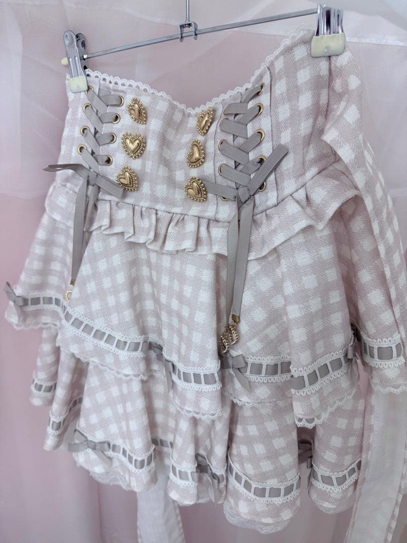 はしごリボンギンガムティアードスカパン リズリサ