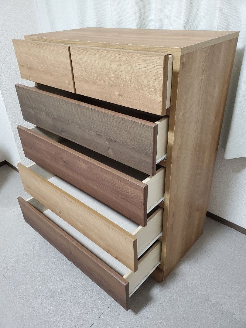 木製　チェスト　5段