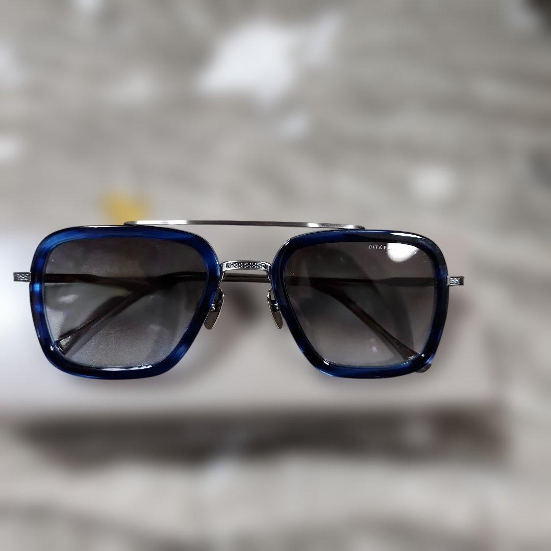 DITA FLIGHT 006 サングラス　ブルー系フレーム、ガンメタ