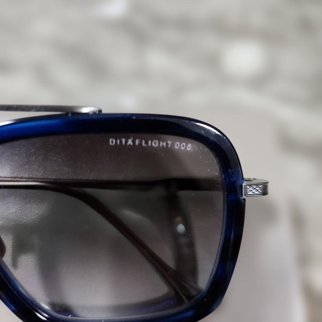 DITA FLIGHT 006 サングラス　ブルー系フレーム、ガンメタ