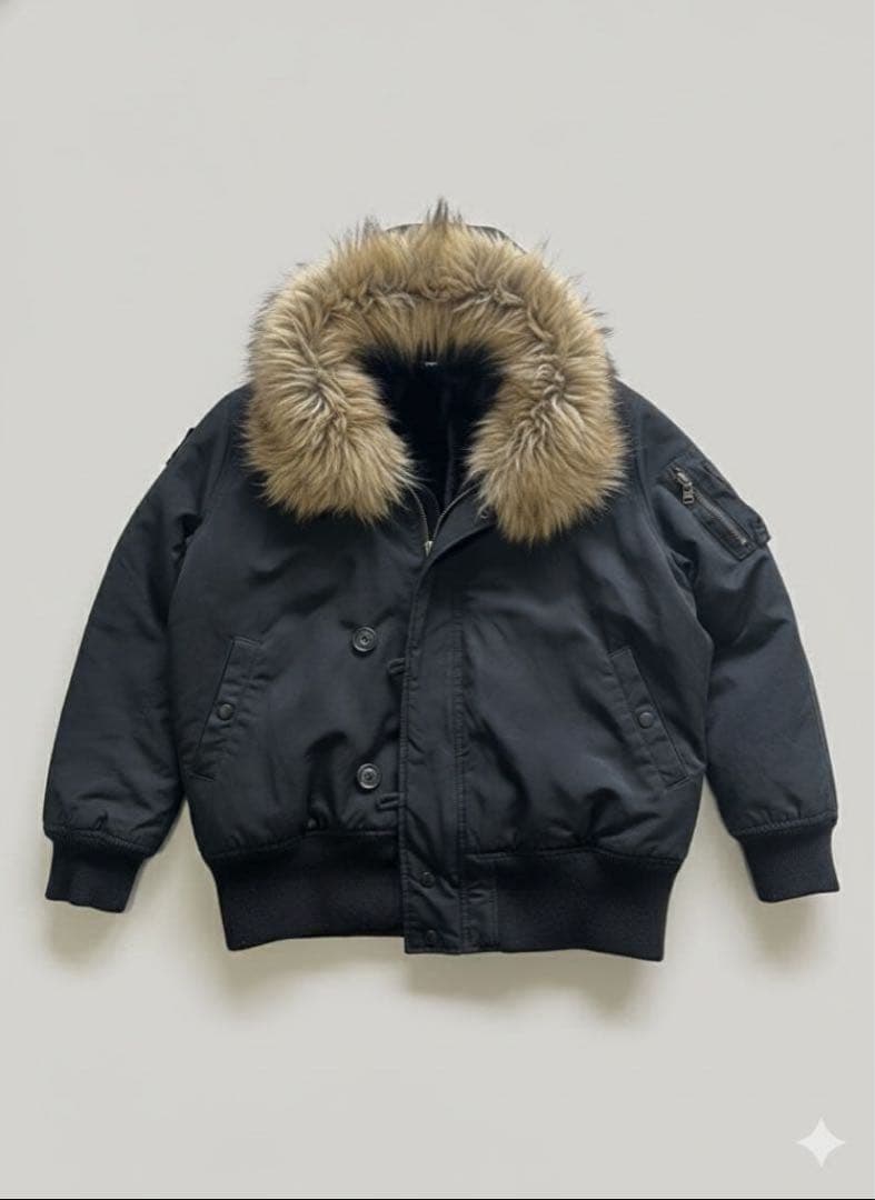 archive N-2B 黒 ma-1 短丈　ミリタリーファージャッケット