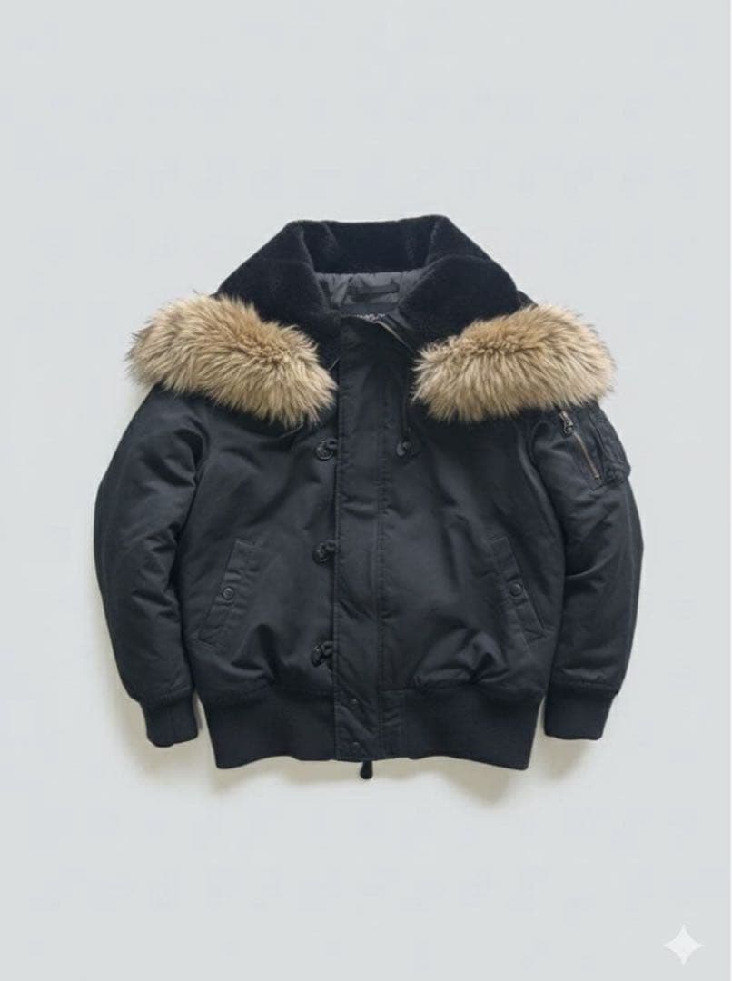 archive N-2B 黒 ma-1 短丈　ミリタリーファージャッケット