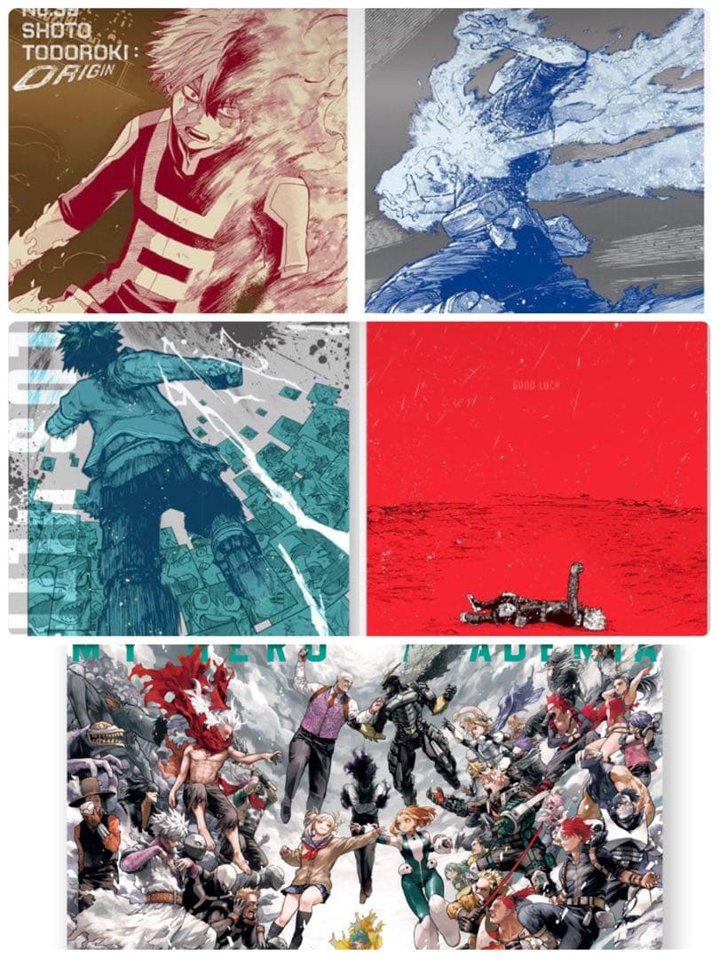 最安値！僕のヒーローアカデミア ヒロアカ 原画展 A2アートポスター　5枚セット