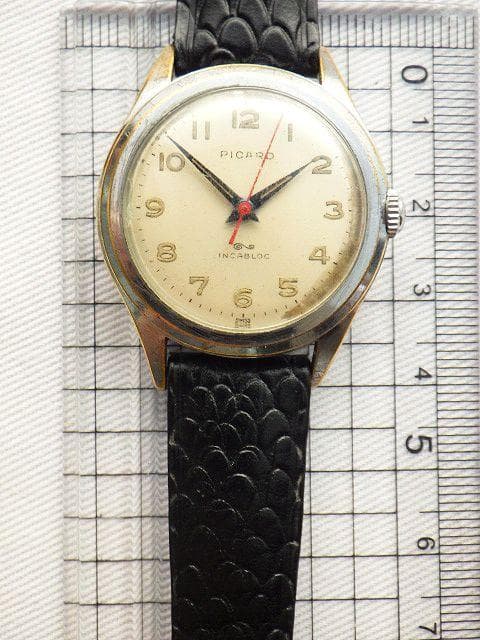 【限定値下】貴重【1950年代】PICARD スイス製 手巻き腕時計 ミリタリー