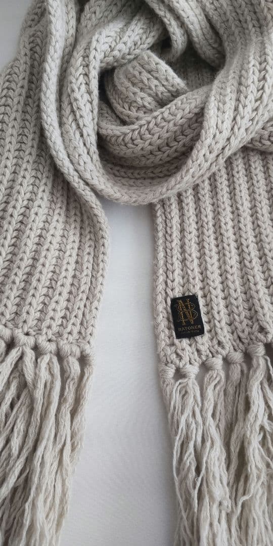 【BATONER♥半額以下】 バトナー ローゲージマフラー アルパカ シルク混