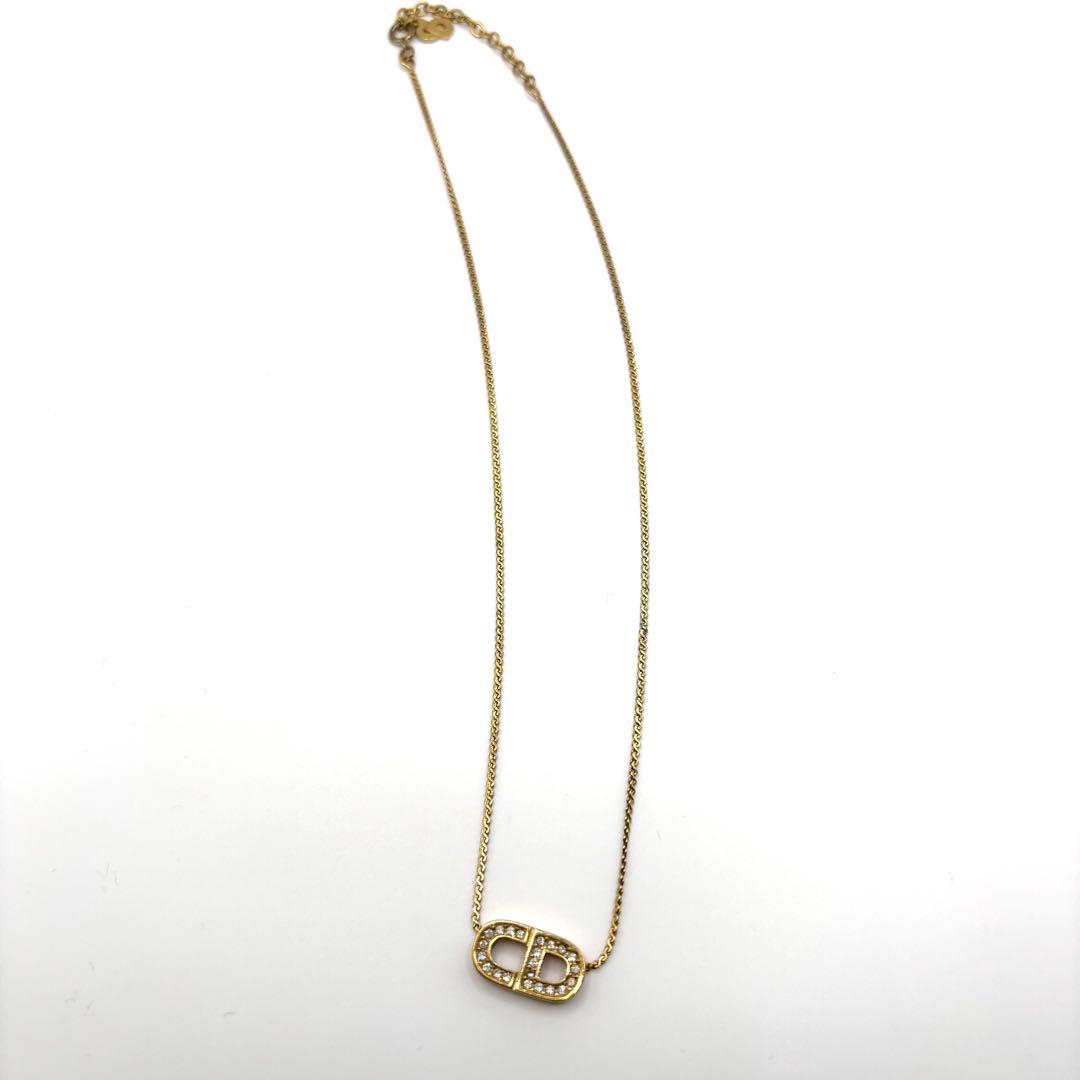 Christian Dior ネックレス CD ラインストーン ヴィンテージ