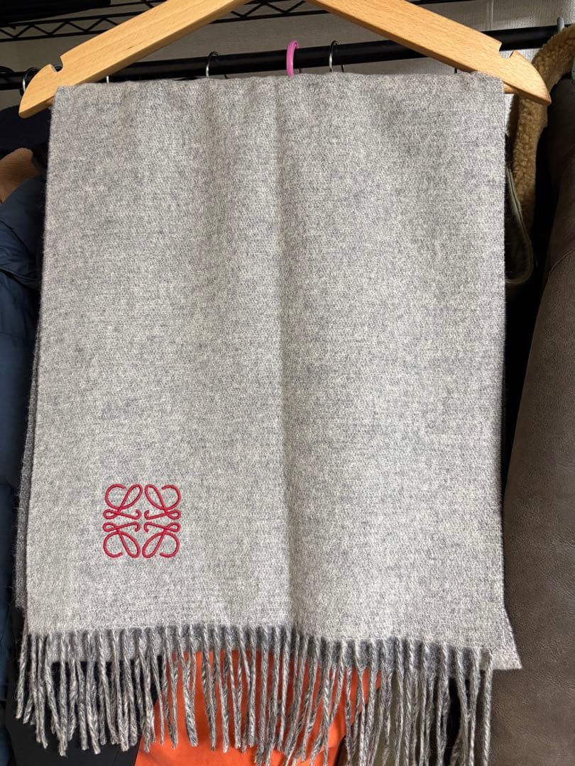 LOEWE ロエベ マフラー スカーフ バイカラー アナグラム
