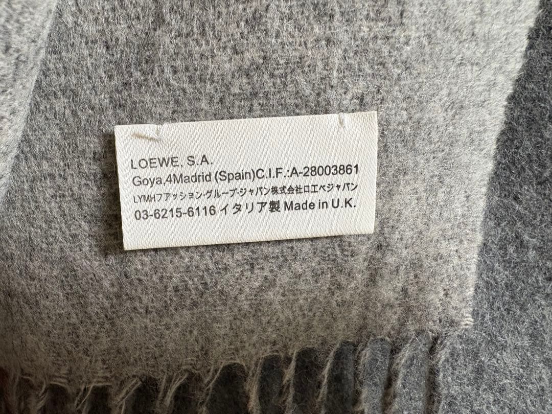 LOEWE ロエベ マフラー スカーフ バイカラー アナグラム