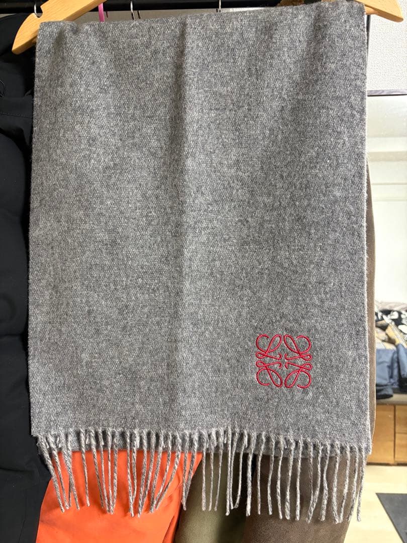 LOEWE ロエベ マフラー スカーフ バイカラー アナグラム