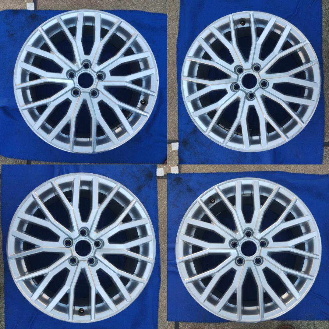 送料込み！アウディTTS純正18インチ4本 ガリ傷、塗装剥れ有り CAP付
