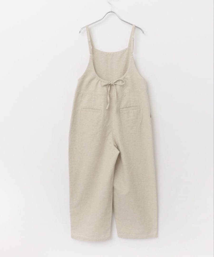 アーバンリサーチドアーズ コットンリネンBACKギャザーサロペット