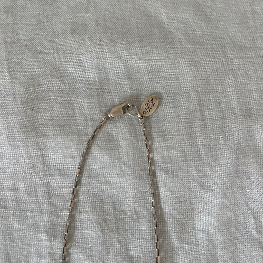 ラルフローレン　ターコイズ付き羽根デザインネックレス