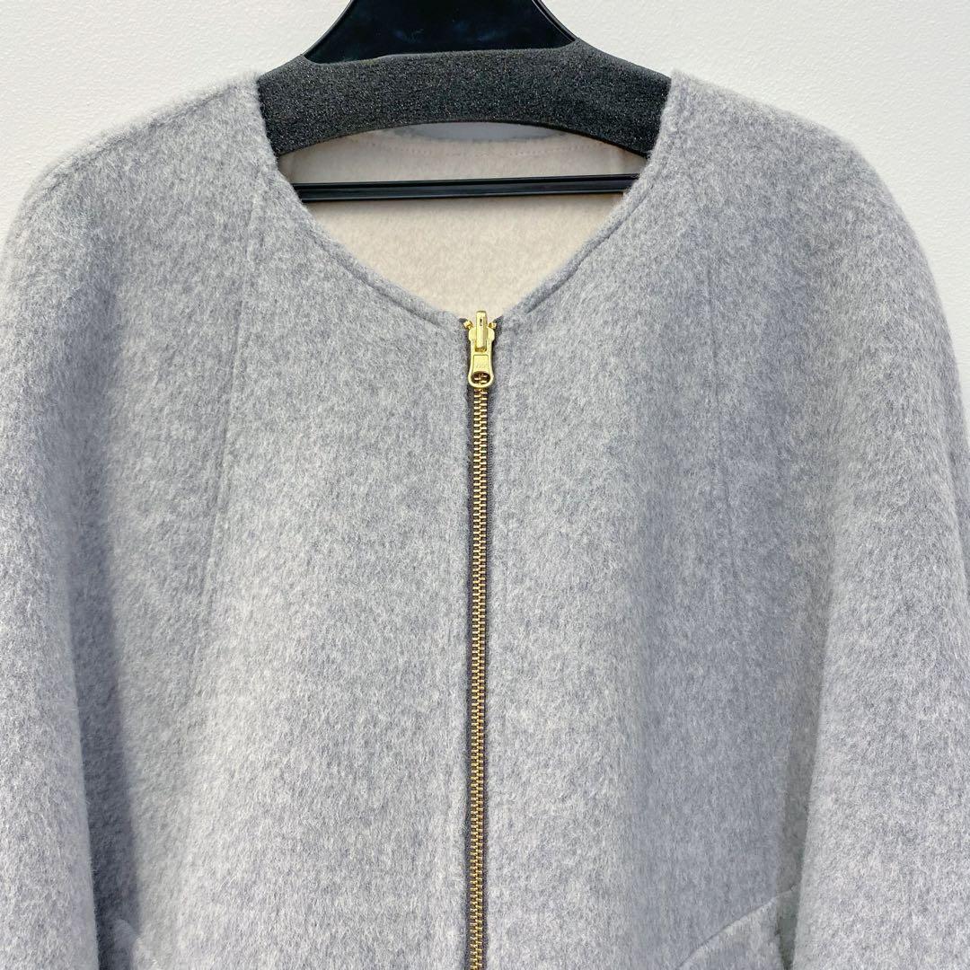 【新品・未使用】RISLEY リバーシブルウールポンチョコート