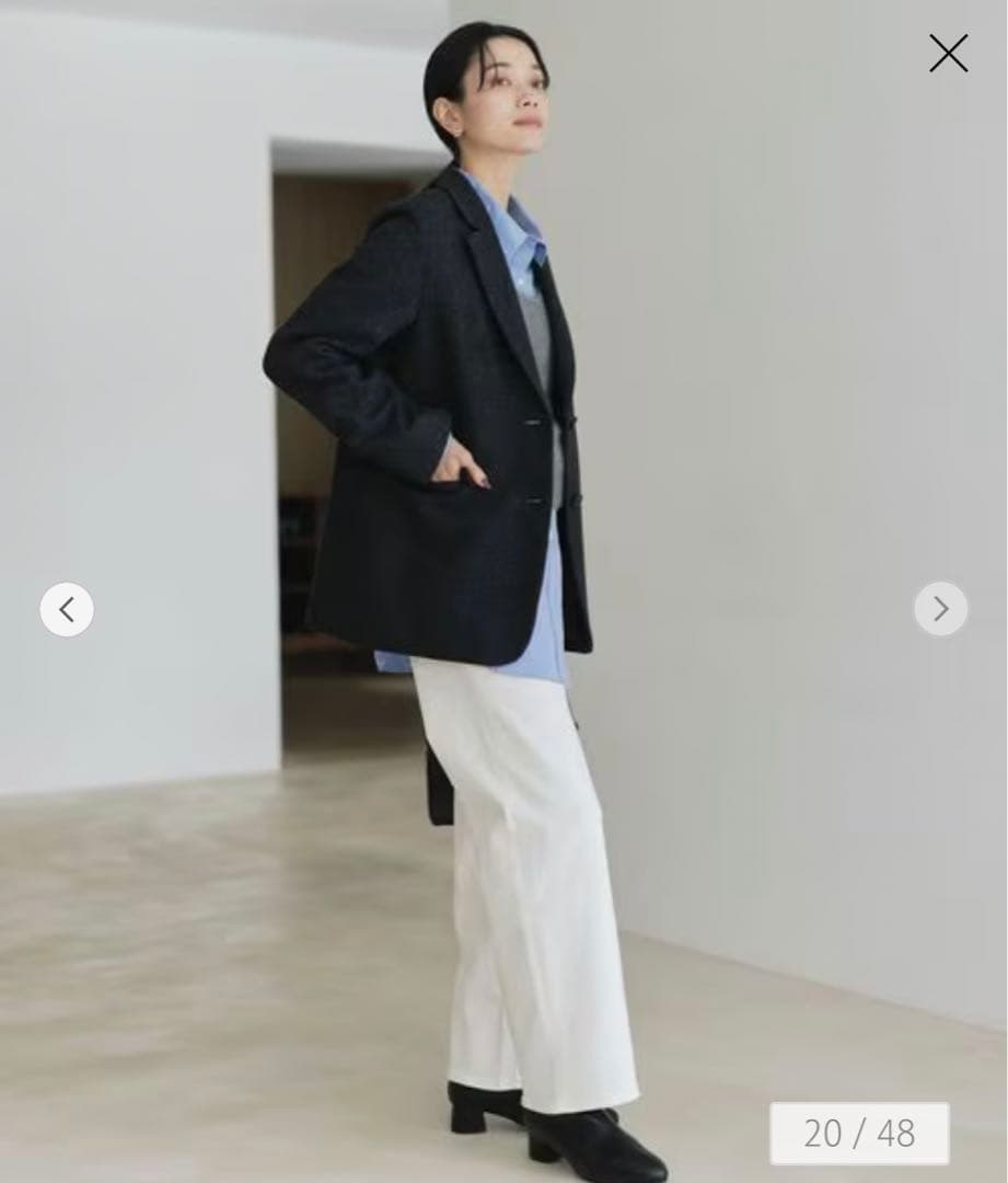 グリーンレーベルリラクシング　ウーリー テーラード ジャケット