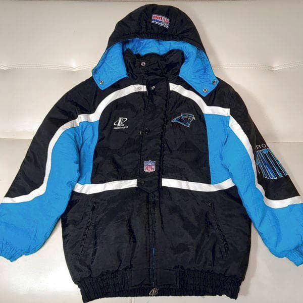 パンサーズ 中綿ジャケット ボーイズL ヴィンテージ スタジャン 刺繍 ワッペン