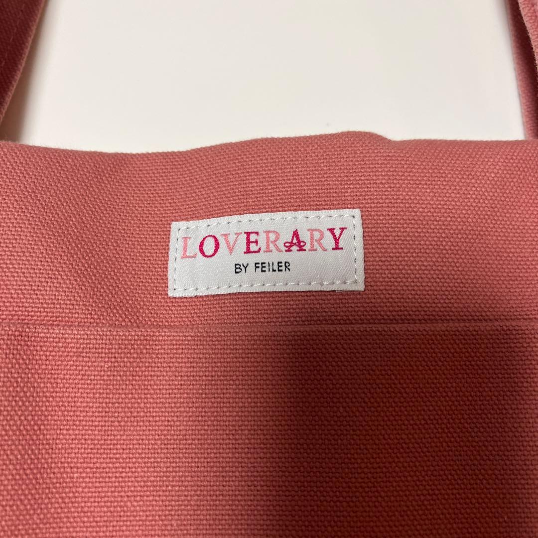 ラブラリーバイフェイラー　オールドテディガール　ワッペントートバッグ　ピンク