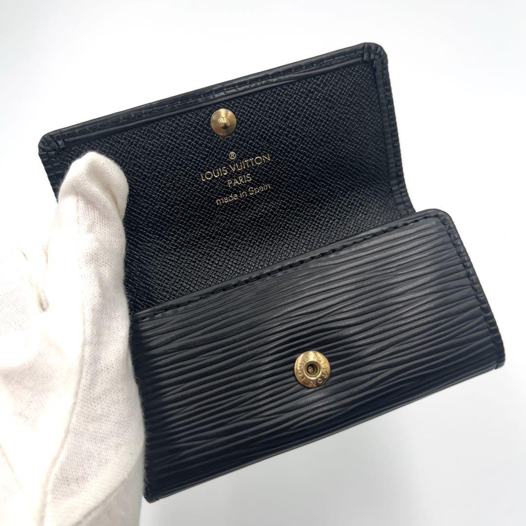 【美品】ルイヴィトン　ミュルティクレ4　エピ　キーケース　4連　ブラック