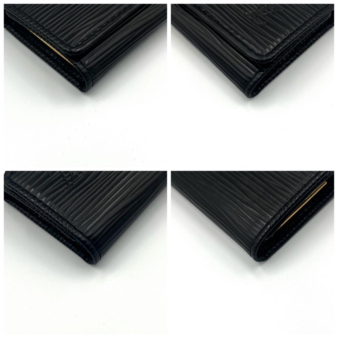 【美品】ルイヴィトン　ミュルティクレ4　エピ　キーケース　4連　ブラック