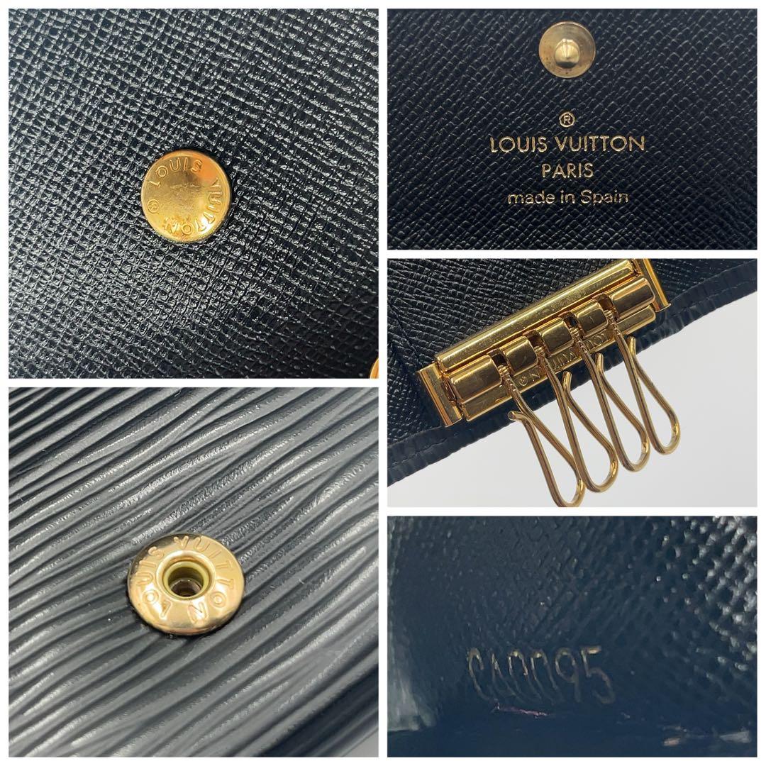 【美品】ルイヴィトン　ミュルティクレ4　エピ　キーケース　4連　ブラック