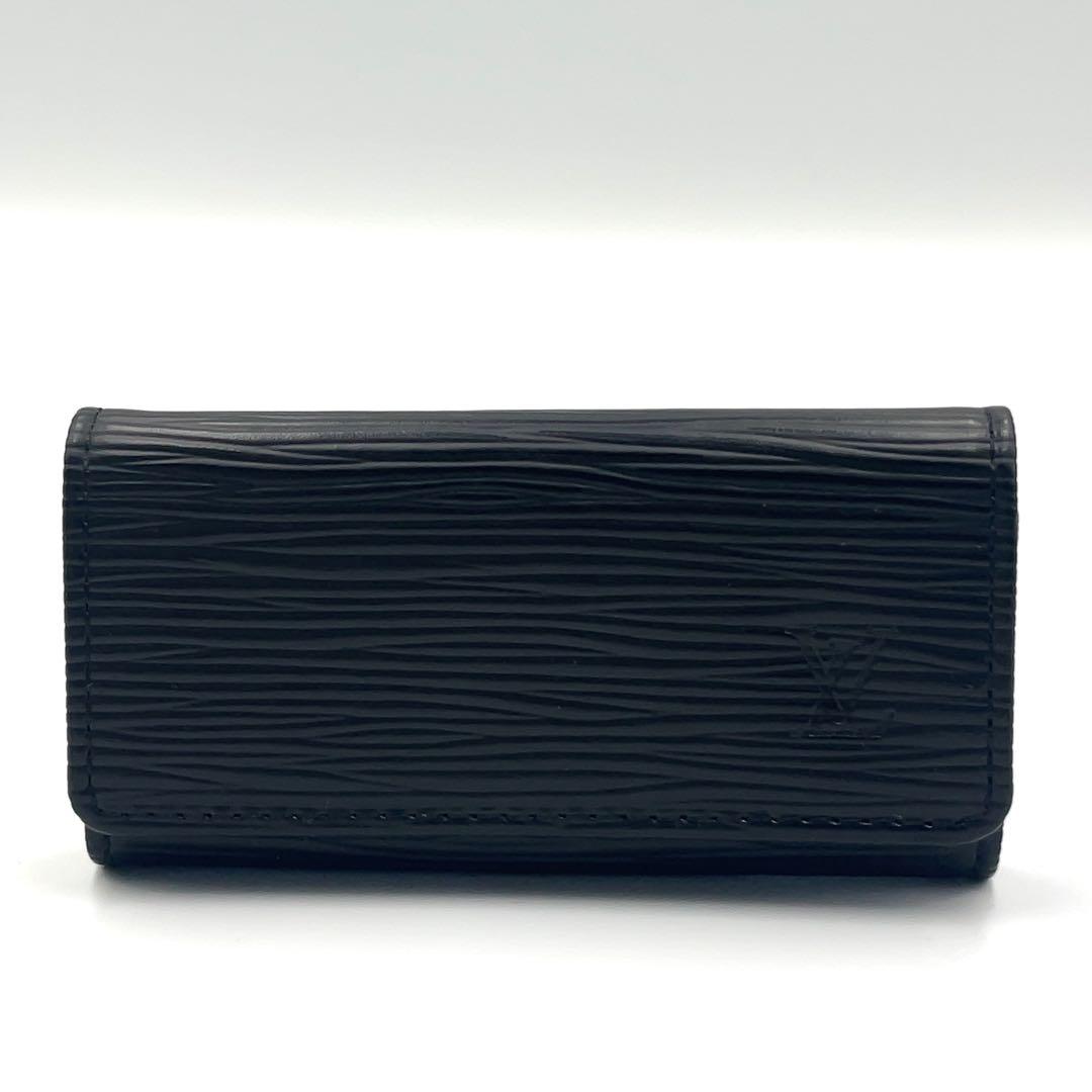 【美品】ルイヴィトン　ミュルティクレ4　エピ　キーケース　4連　ブラック