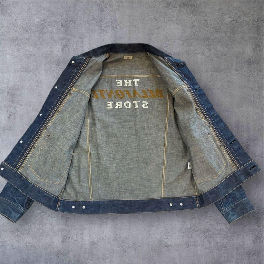 美品 BELAFONTE カバーオール デニムジャケット ワッペンロゴ 月桂樹