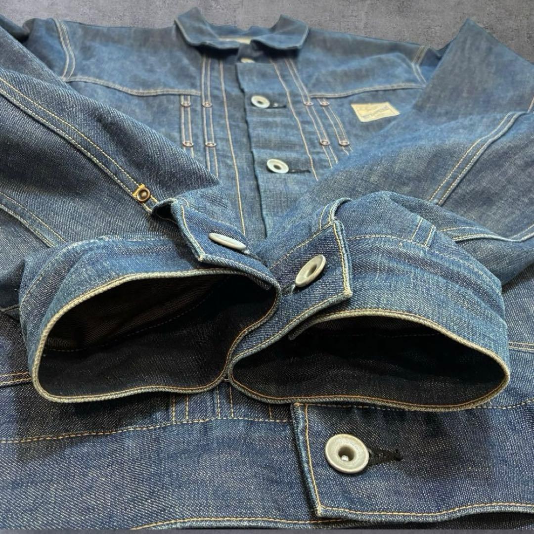 美品 BELAFONTE カバーオール デニムジャケット ワッペンロゴ 月桂樹