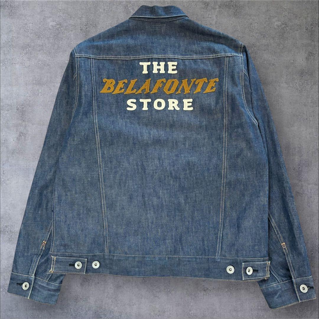 美品 BELAFONTE カバーオール デニムジャケット ワッペンロゴ 月桂樹