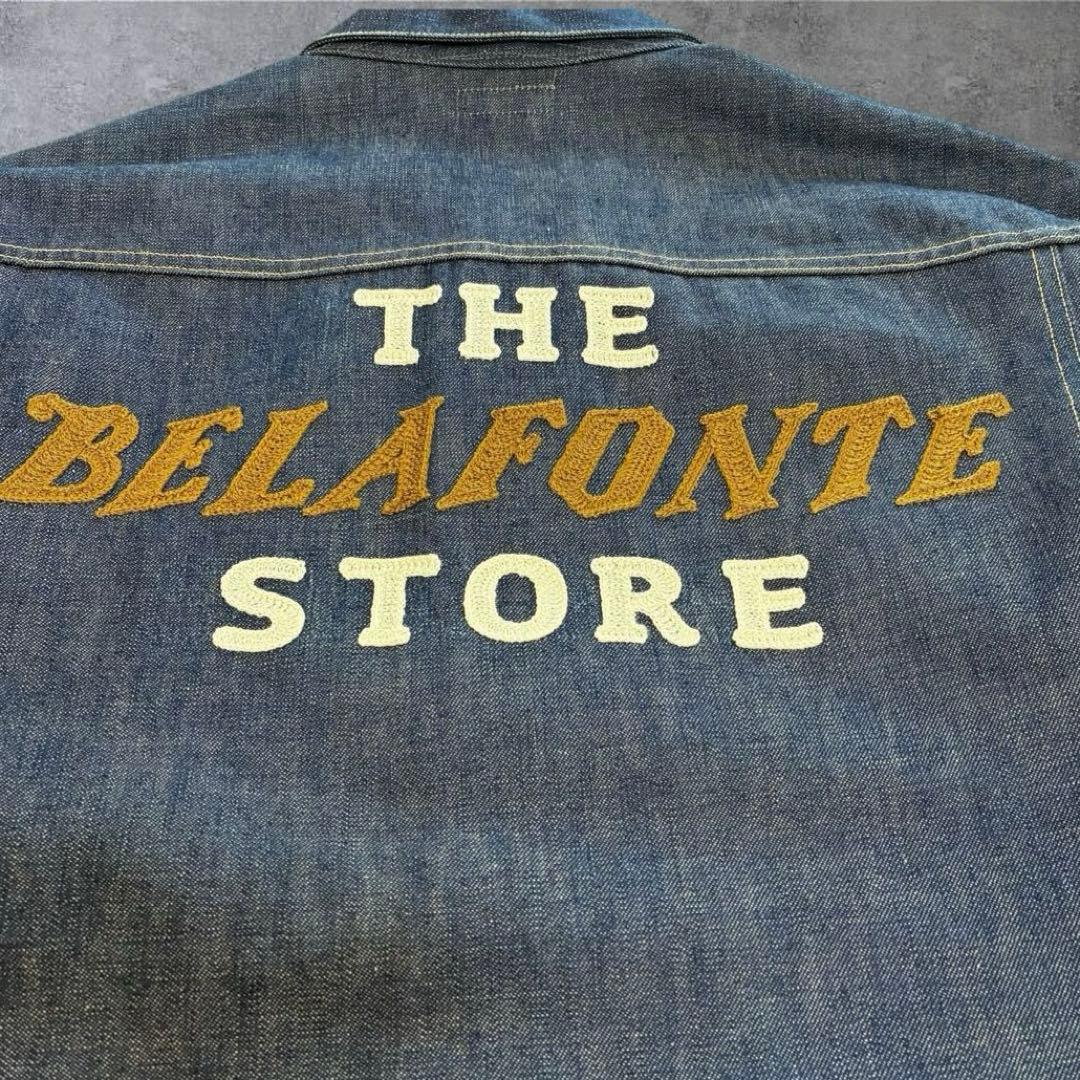 美品 BELAFONTE カバーオール デニムジャケット ワッペンロゴ 月桂樹