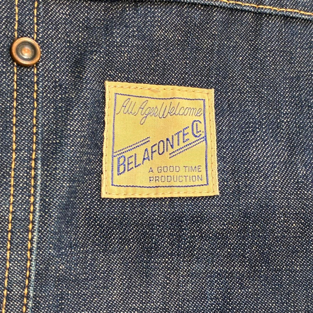 美品 BELAFONTE カバーオール デニムジャケット ワッペンロゴ 月桂樹