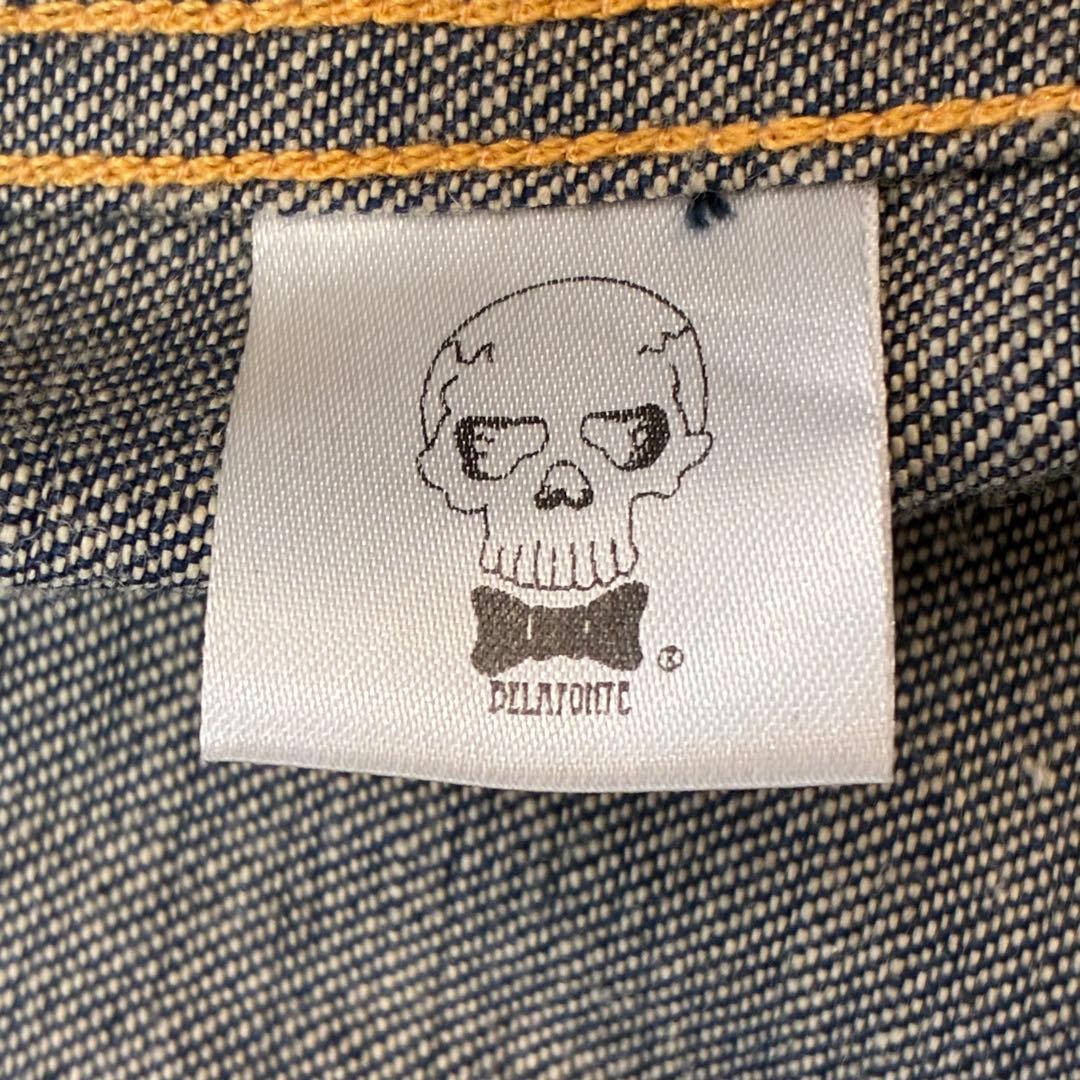 美品 BELAFONTE カバーオール デニムジャケット ワッペンロゴ 月桂樹