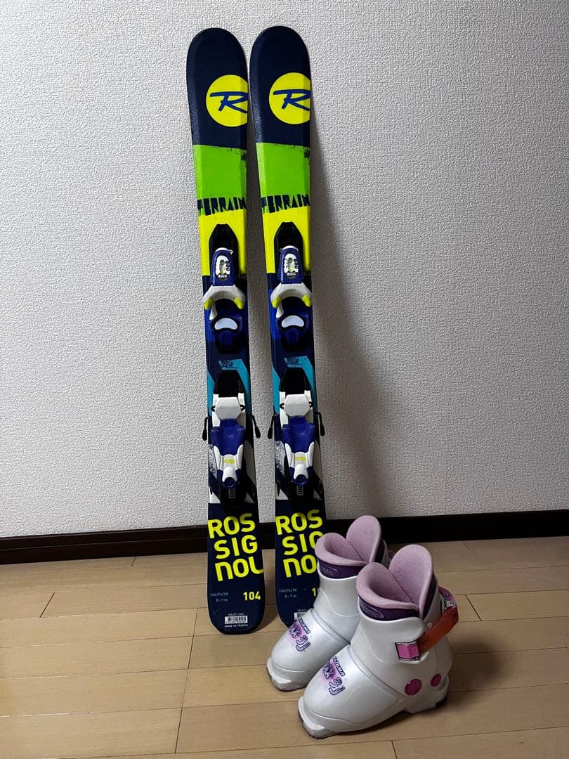 Rossignol スキー板 104cm 　ブーツ 17センチセット