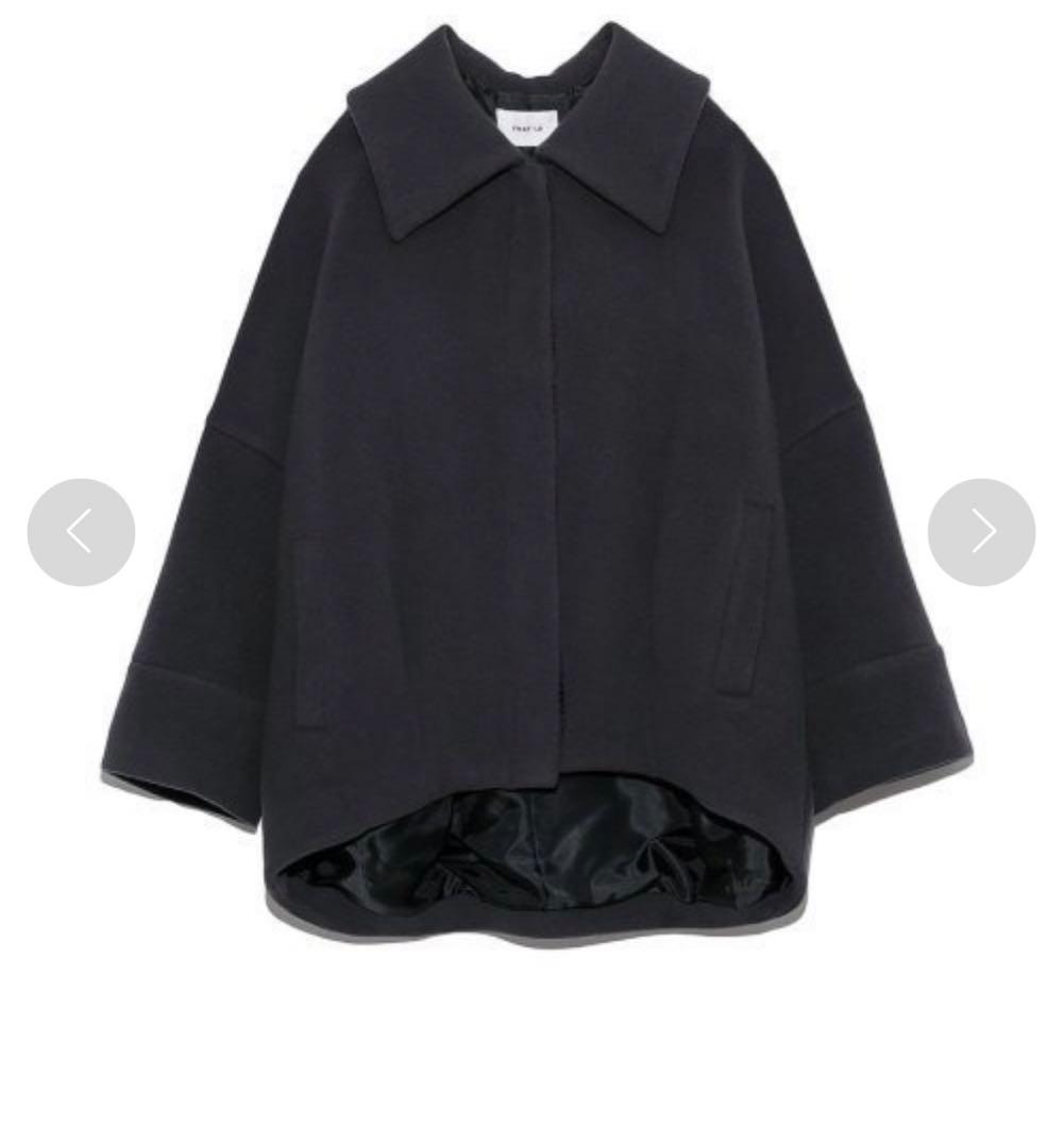 [フレイ アイディー] ステンカラーオーバーハーフコート