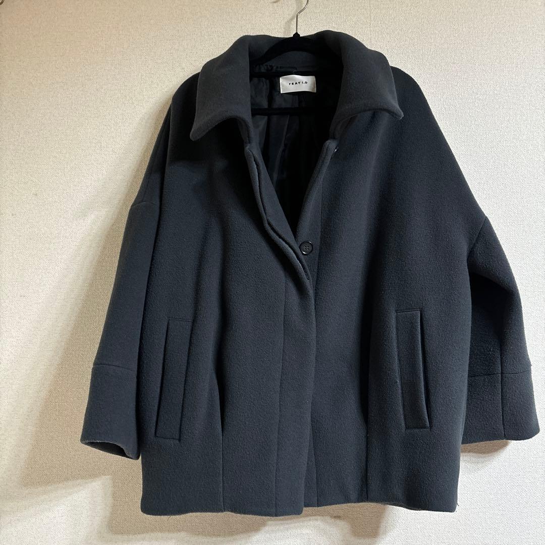 [フレイ アイディー] ステンカラーオーバーハーフコート