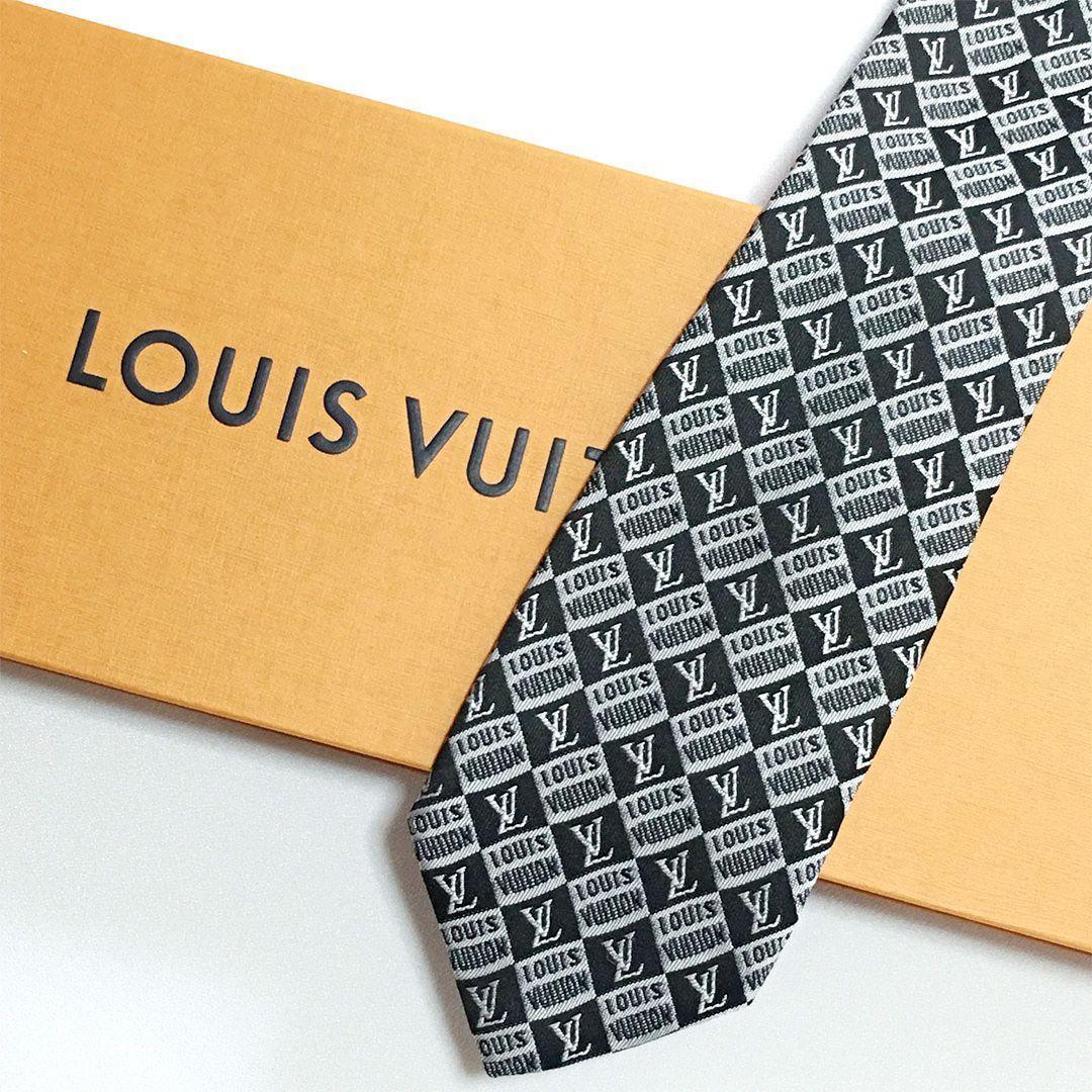 未使用級 ルイヴィトン Louis Vuitton ネクタイ シル LV柄