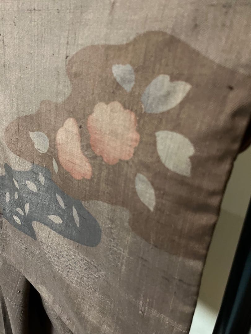 ☘️早い者勝ち☘️【国宝品】●しょうざん生紬●草木染●紬●着物