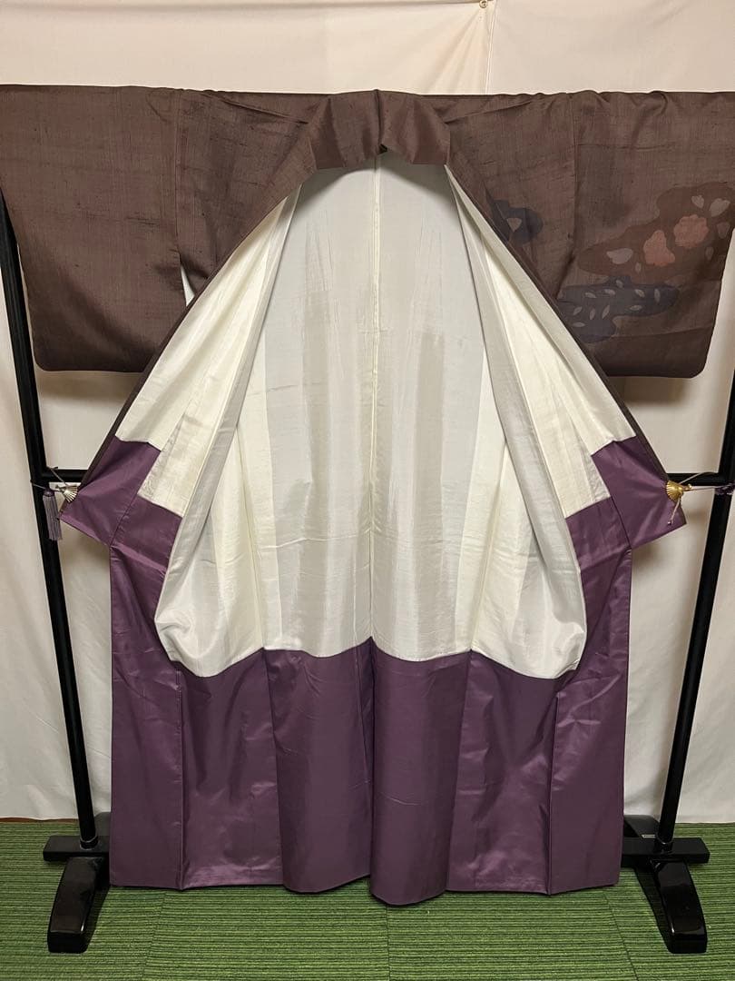 ☘️早い者勝ち☘️【国宝品】●しょうざん生紬●草木染●紬●着物