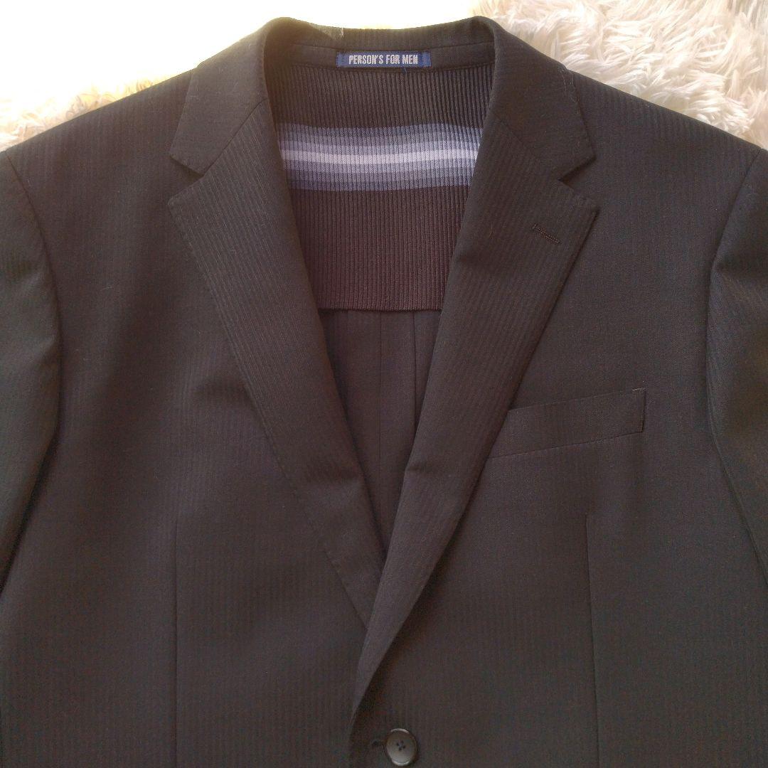 極美品 PERSON'S 高機能 形状記憶 スリーピース AB6 黒