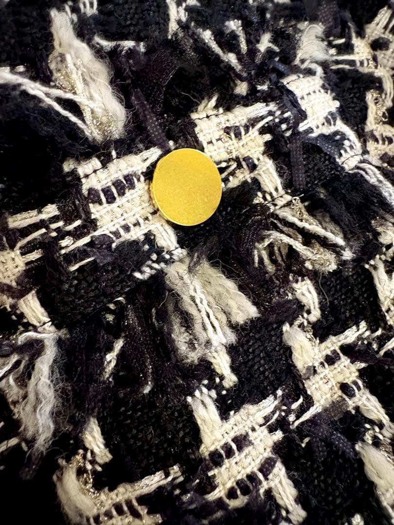 【美品】GRACECONTINENTAL ツイードファーコート　ラメ