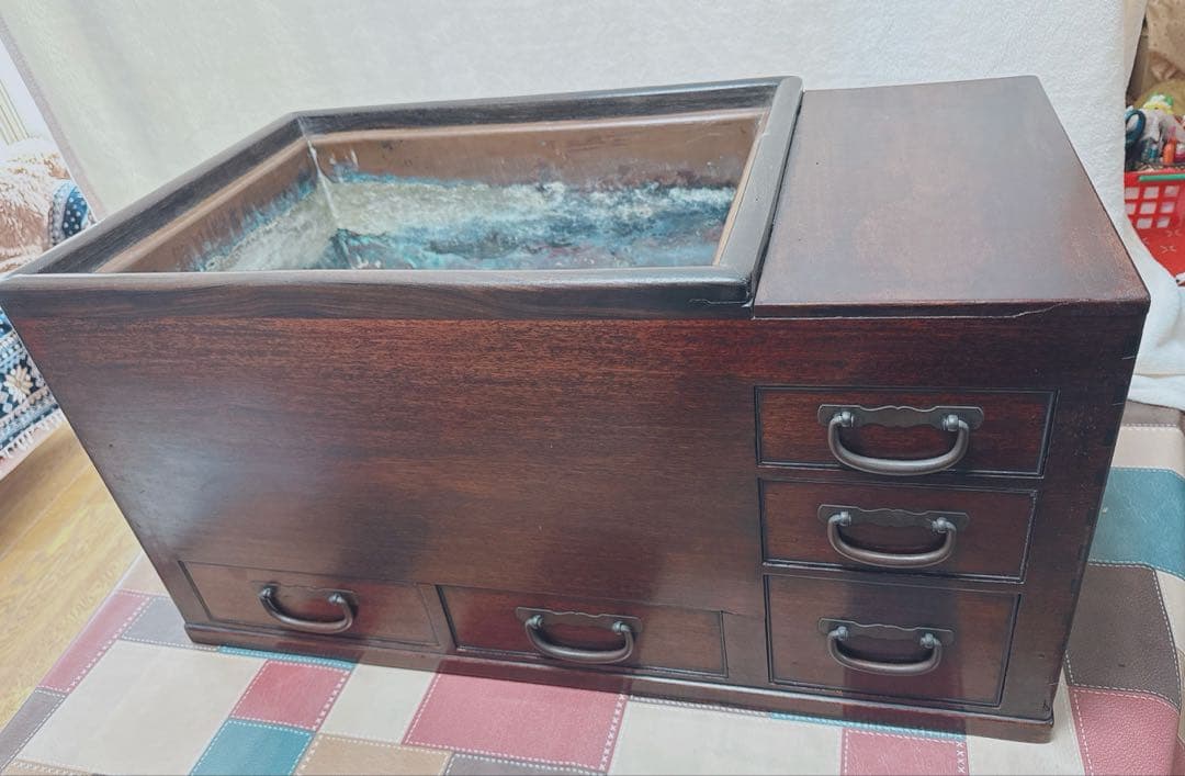 長火鉢 火鉢 引き出し付き アンティーク 工芸品