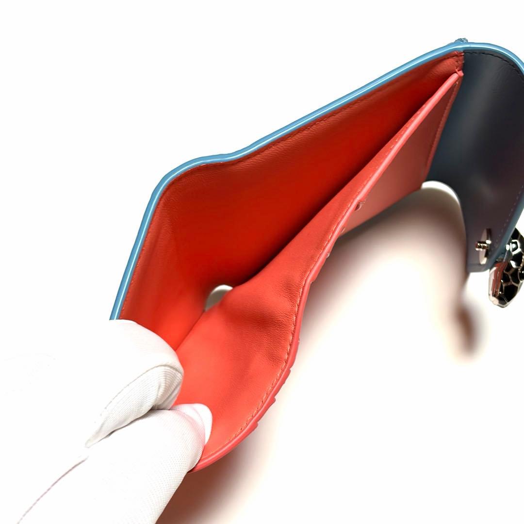 BVLGARI 三つ折り財布 セルペンティ フォーエバー レザー 美品 未使用