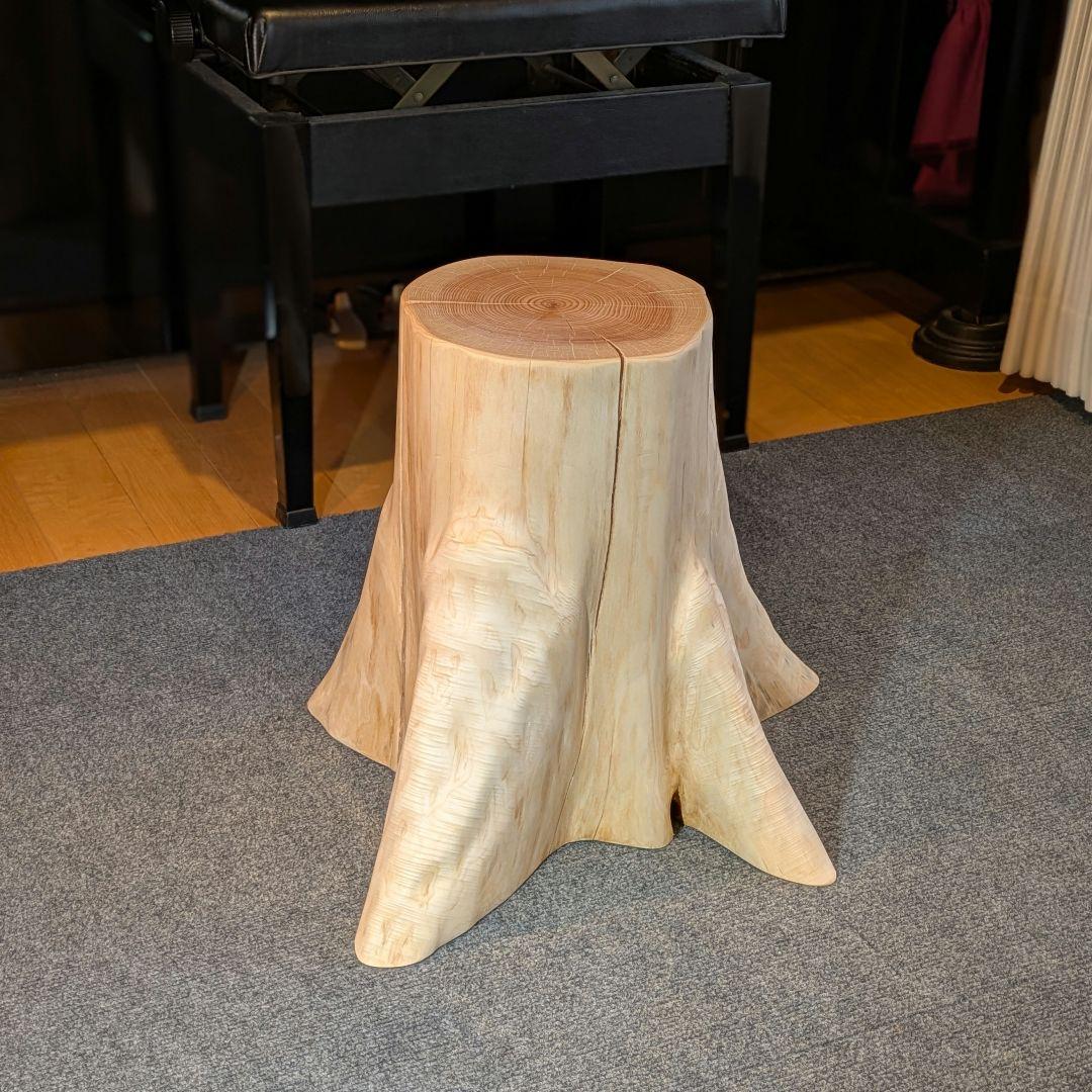 fromjapan6618　檜　切り株　丸太　椅子　スツール 高さ約40㎝