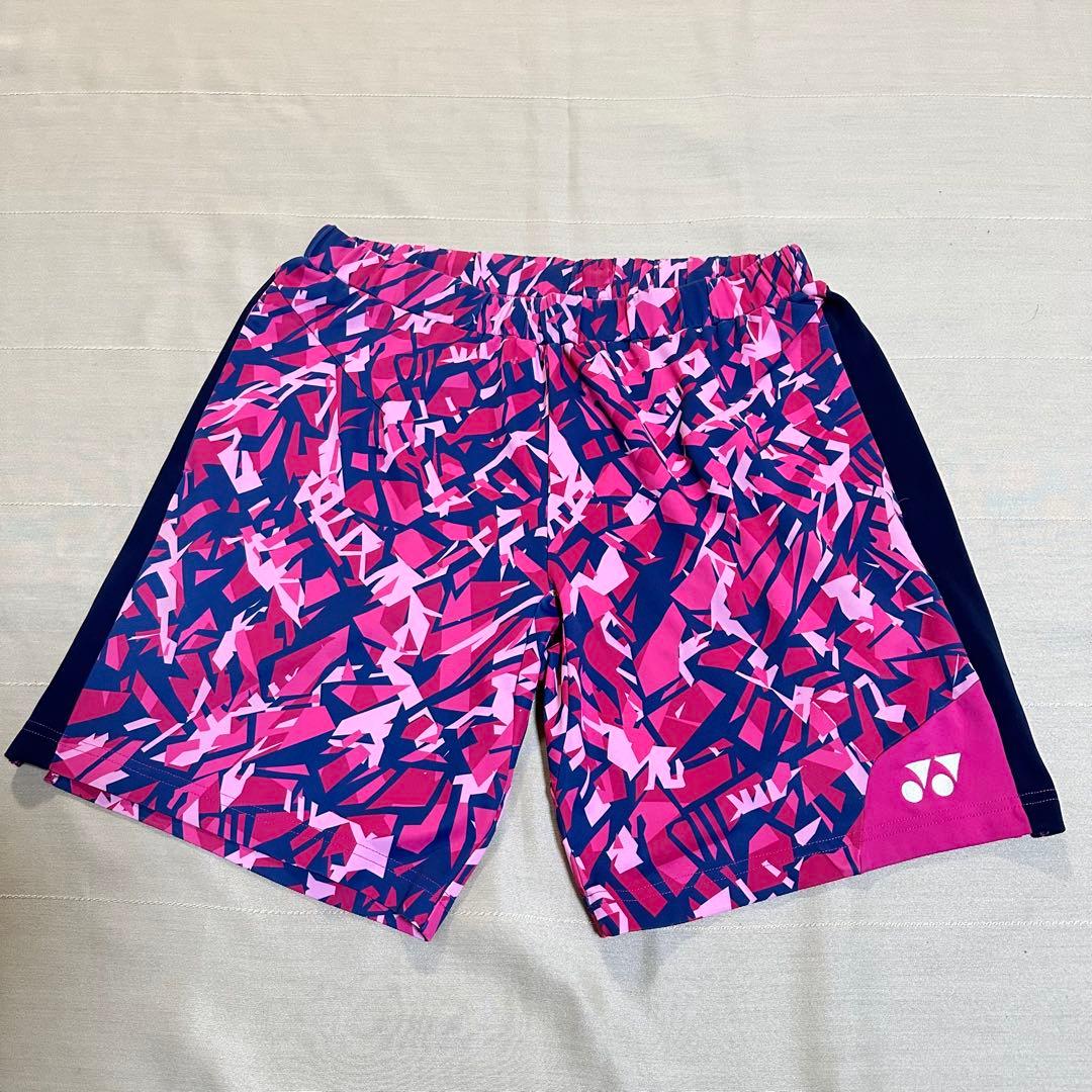 YONEX バドミントンパンツ Lサイズ ピンク/ネイビー