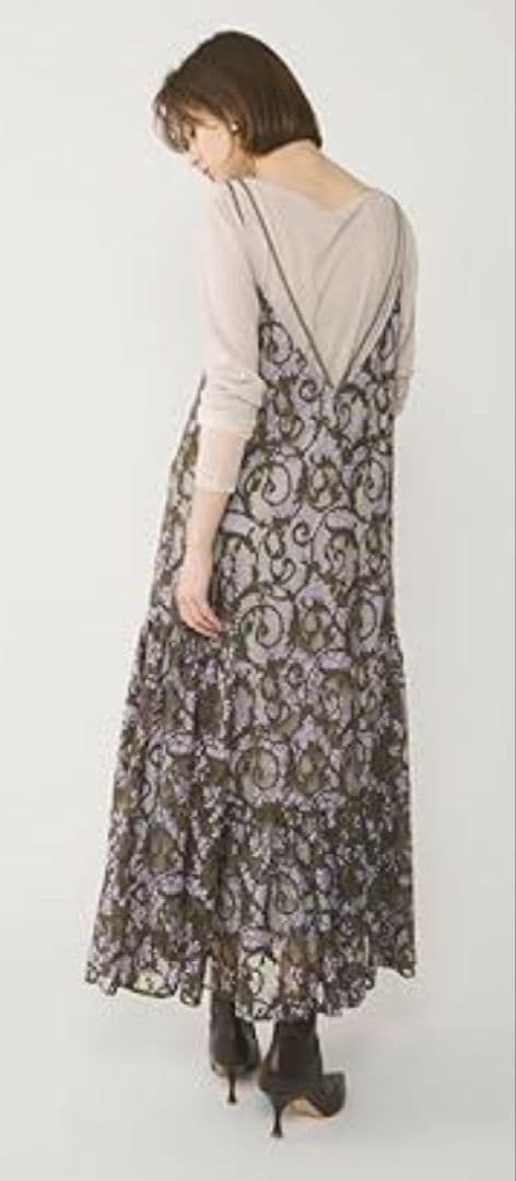 【3/7限定価格】グレースコンチネンタル レースキャミロングワンピース
