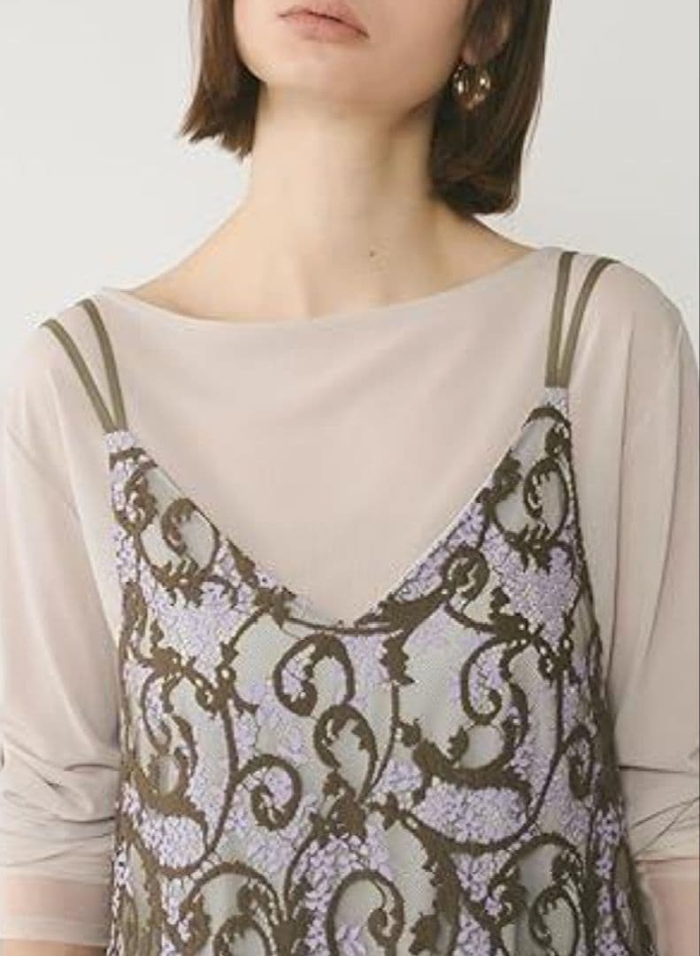 【3/7限定価格】グレースコンチネンタル レースキャミロングワンピース