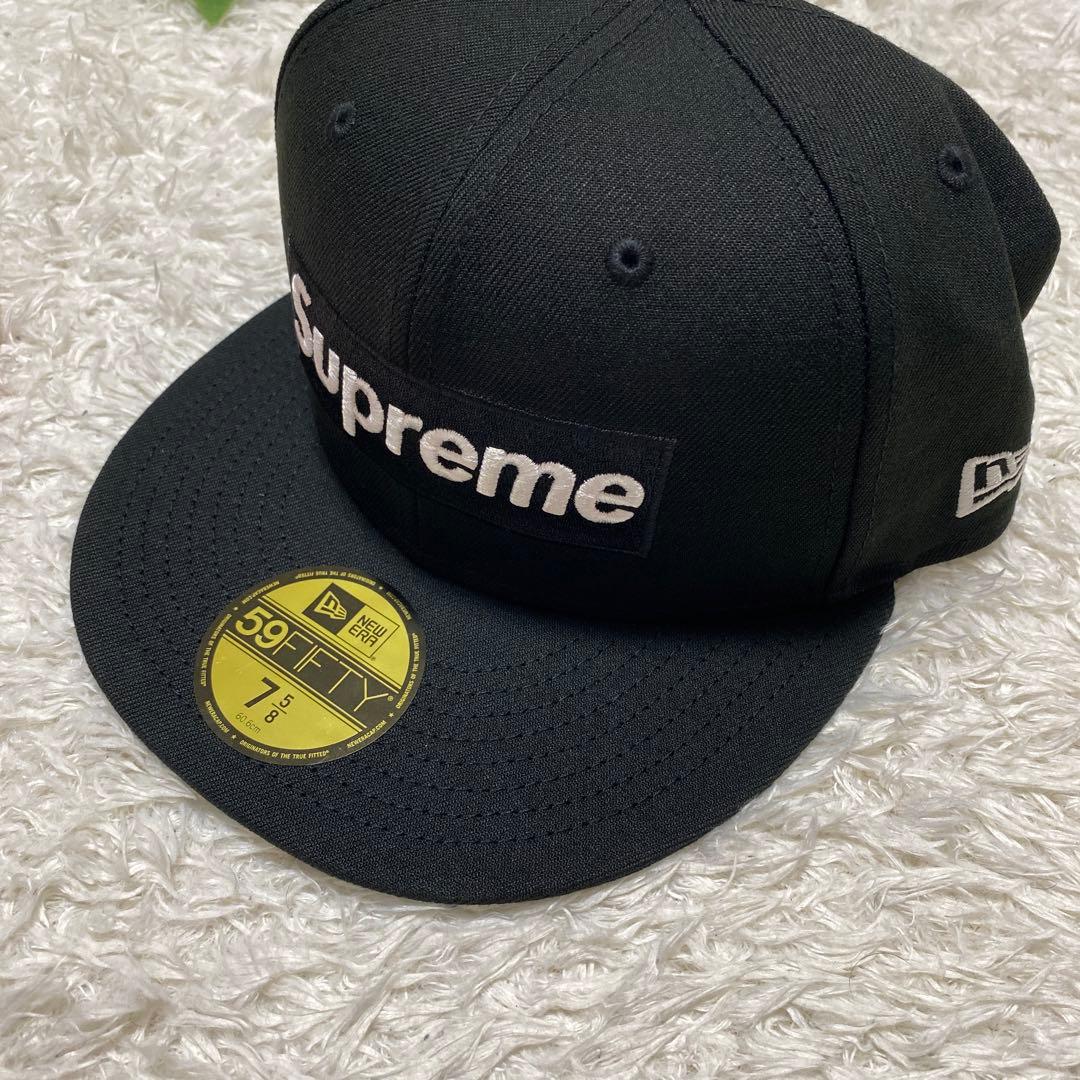 supreme new era キャップ　刺繍　box logo mlb