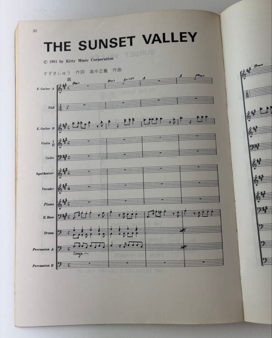 高中正義　虹伝説 入手困難な貴重な楽譜　 バンドスコア