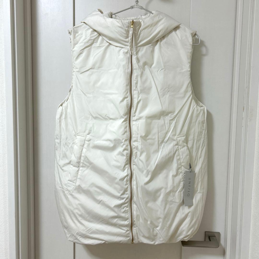 新品未使用▫️UNFILO▫️フード付きリバーシブルダウンベスト▫️M